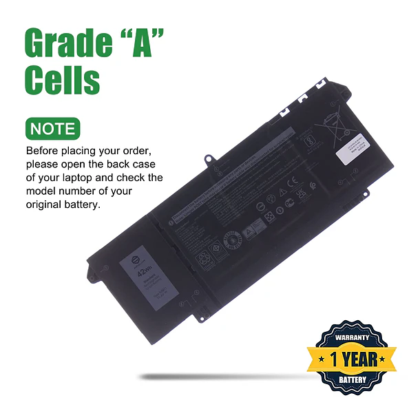 Batería de Repuesto 9JM71 para Dell Latitude 5320 7320 7420 7520 Series Notebook 7FMXV 0HDGJ8 - JIAZIJIA 3