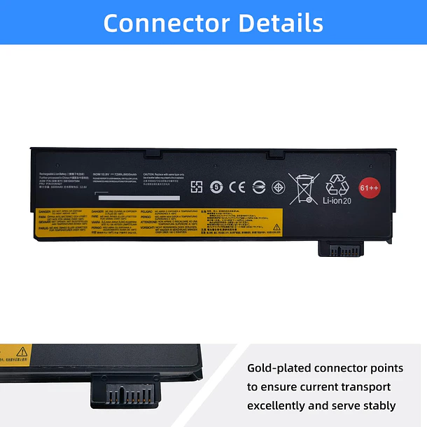 Batería de Repuesto 01AV427 para Lenovo Thinkpad T480 4X50M08812 01AV424 T470 A485 01AV422 Series Notebook - NBULBL 3
