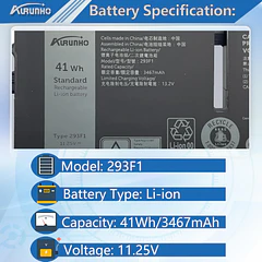 Batería de Repuesto 293F1 para Dell Latitude 7330 2-in-1 5330 2-in-1 7430 2-in-1 Latitude 7330 - AURUNHO