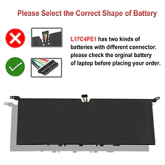 Batería de Repuesto L17C4PE1 para Lenovo Yoga S730-13IWL, IdeaPad 730S-13IW L17S4PE1 5B10R32749 5B10R32748 15.36V 42Wh - LIXIEKE