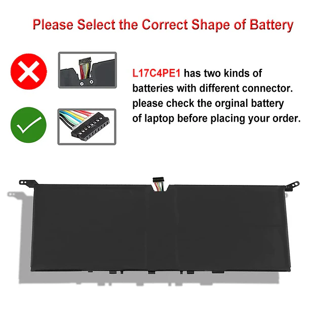 Batería de Repuesto L17C4PE1 para Lenovo Yoga S730-13IWL, IdeaPad 730S-13IW L17S4PE1 5B10R32749 5B10R32748 15.36V 42Wh - LIXIEKE 2