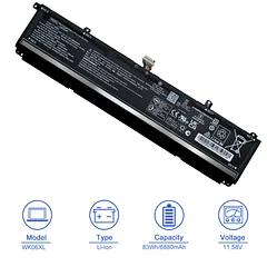 Batería de Repuesto WK06XL para HP Omen 16-b0xxx 16-b0000TX 16-B0047TX 16-C0xxx 16-C0167AX 17-CK0007NV Series Notebook - JOTACT