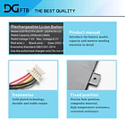 Batería de Repuesto RV8MP para Gateway GWTN156-11BK 2ICP4/76/127 for RTDPART Series 5pin Wires (7.6V 38Wh/5000mAh) - DGFTB 3