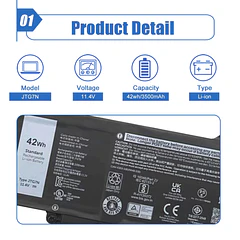 Batería de Repuesto JTG7N para DELL Latitude 5340 5350 5440 5540 3340 3440 3540 Precision - Dentsing