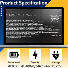 Batería de Repuesto AE03XL para HP G10 256 255 250 246 245 240 Series 14-EE0000 - TAVZENL
