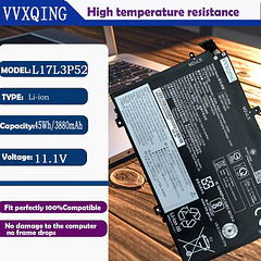 Batería de Repuesto l17l3p52 para ThinkPad L480 L490 L580 L590 L14 L15 Series L17M3P53 SB10K97610 - VVXQING