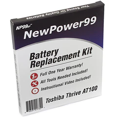 Batería de Repuesto Toshiba Thrive AT100, AT101-T016 para Toshiba Thrive AT100 Battery Replacement Kit with Tools, Video Instructions - NewPower99
