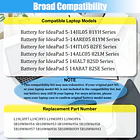 Batería de Repuesto L19M3PF3 para IdeaPad 5-14IIL05 5-14ARE05 5-14ITL05 5-14ALC05 5-14IAL7 5-14ABA7 Series Laptop Battery - GlottyBatt 3