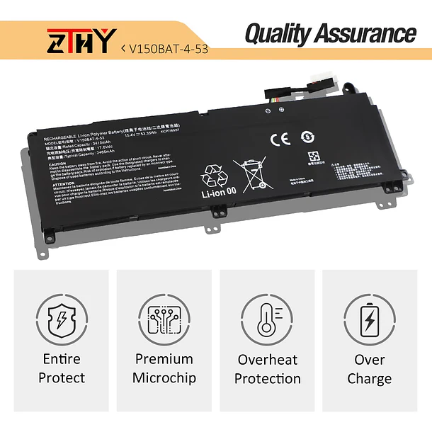 Batería de Repuesto AP18C4K para Hasee Z7 Z8 G8 Z7T Z7-DA7NP 5