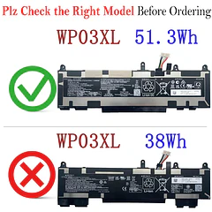Batería de Repuesto WP03XL para HP Split X2 13-M000 / Elitebook 830 835 840 845 - EPYOBW