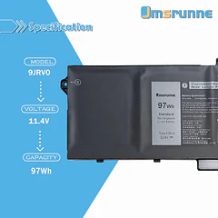 Batería de Repuesto 9JRV0 para Dell Precision 3571 3561 / Alienware m17 R5 AMD/Latitude 5521 - Jmsrunne