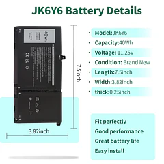 Batería de Repuesto H5CKD para Dell Inspiron 5300 5301 5401 5402 5408 5409 5501