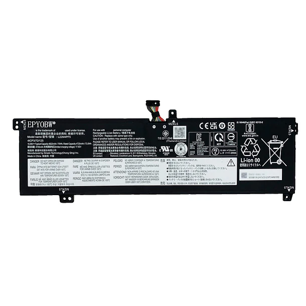 Batería de Repuesto L22M4PF5 para Lenovo IdeaPad Pro 5 16IRH8 16APH8 16ARP8 / Yoga Pro - EPYOBW 1