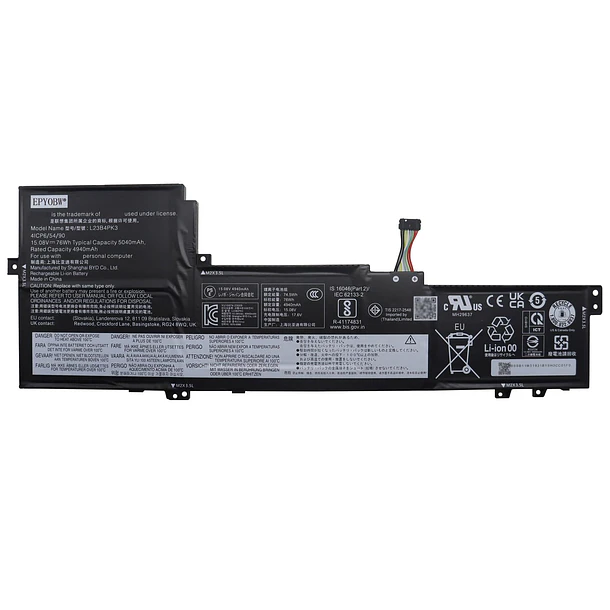 Batería de Repuesto L23B4PK3 para Lenovo IdeaPad Slim 5-16IMH9 5-16AHP9 5-16IRU9 Series L23M4PK3 L23D4PK3 SB11M51931 - EPYOBW 1