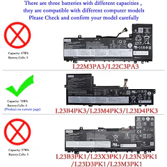 Batería de Repuesto L23B4PK3 para Lenovo IdeaPad Slim 5-16IMH9 5-16AHP9 5-16IRU9 Series L23M4PK3 L23D4PK3 SB11M51931 - EPYOBW