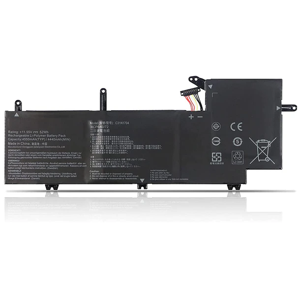 Batería de Repuesto BT04XL para ASUS ZenBook Flip 15 UX561UD Q535U Q535UD Q535UD-BI7T11 Series(11.55V 52Wh) - HBFVG 1