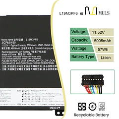 Batería de Repuesto DJ1J0 para Lenovo Ideapad 5-15IIL05 5-15ARE05 5-15ITL05