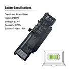 Batería de Repuesto P83V9 para Dell Precision 5470 5480 5490 Series Notebook 0CDTT2 CDTT2 0YXP8T - INTIFO 3