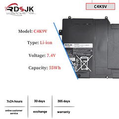 Batería de Repuesto C4K9V para Dell XPS 12-L221x 12 9Q33 XPS 13 9333 Ultrabook 13-L321X - RDSJK