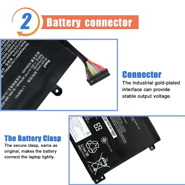 Batería de Repuesto L17M3PG1 para Legion Y540-15IRH Y545-PG0 Y530-15ICH Y7000P Y7000 Y7000-2019-PG Series L17C3PG1 L17L3PG1 - ASODI 3