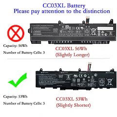 Batería de Repuesto CC03XL para HP ZBook Firefly 14 G7 G8 / Probook 635 Aero - EPYOBW