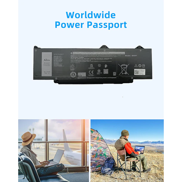 Batería de Repuesto GK5KY para Dell for Latitude 3340 3440 3450 3540 3550 5340 5350 - Jbery 6