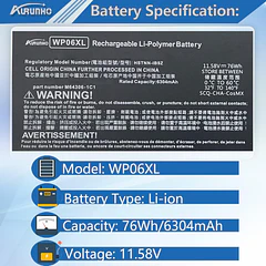 Batería de Repuesto JPFMR para HP EliteBook 860 G9 ZBook Firefly 16 G10 Series M73470-005 - AURUNHO
