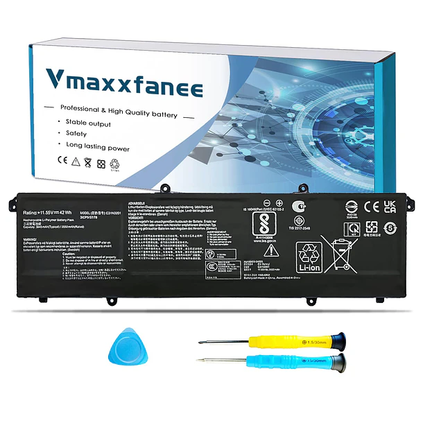 Batería de Repuesto C31N2201 para ASUS Vivobook 15 X1504ZA X1504VA Go 15 E1504FA E1504GA 16 - Vmaxxfanee 1