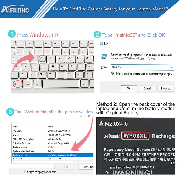 Batería de Repuesto JPFMR para HP EliteBook 860 G9 ZBook Firefly 16 G10 Series M73470-005 - AURUNHO 4