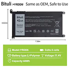 Batería de Repuesto YRDD6 para Dell inspiron 15 3000 Series 3583 3593 3582 3584 3501,inspiron - Bituli 2
