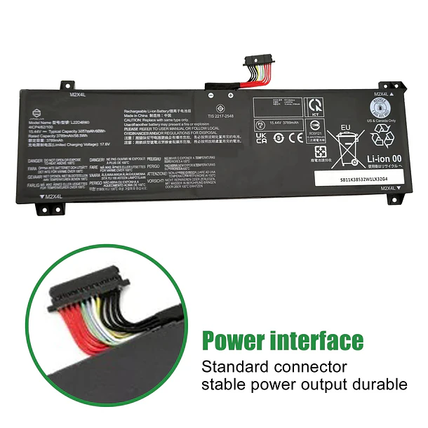 Batería de Repuesto L22D4PA0 para Lenovo Legion Slim 5 16APH8 16IRH8 Series SB11K38531 5B11K38528 L22B4PA0 - JIAZIJIA 3