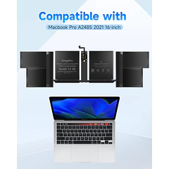 Batería de Repuesto A2527 para MacBook Pro A2485, 16-Inch, 2021 - GingePro