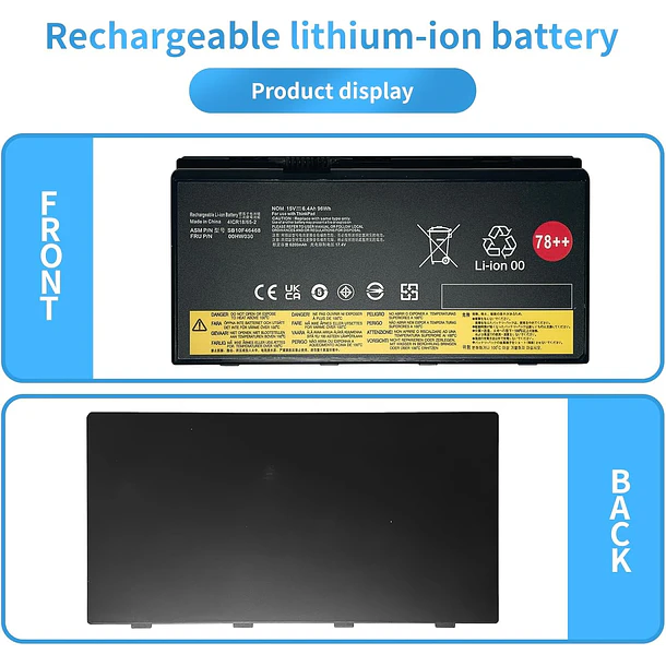 Batería de Repuesto BT04XL para Lenovo ThinkPad P70 20ER 20ES ThinkPad P71 20HK Series(15V 96Wh) - HBFVG 6