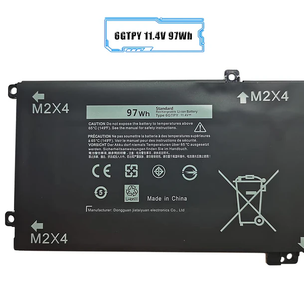Batería de Repuesto para DELL Precision 5520 5530, XPS 15 9560 15 9570 Series - LIXIEKE 2