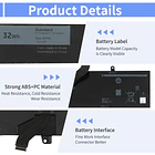 Batería de Repuesto 0JV6J para Dell Inspiron 11-3162 – 0JV6J 7.6V - KingSener 3