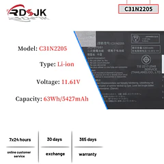 Batería de Repuesto C31N2205 para Asus Chromebook Vibe CX34 Flip CX3401FBA CM3401FFA CM3401-R3128BL CX9 CX9400CEA-DS566T - RDSJ