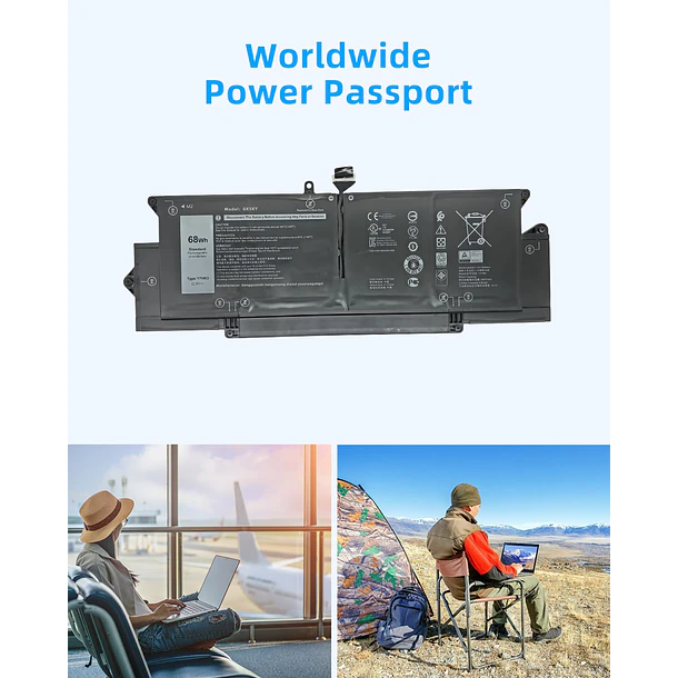 Batería de Repuesto GK5KY para Dell Latitude 7410 / Latitude 7310 / Latitude 7410 Chromebook 6
