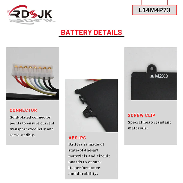 Batería de Repuesto L14M4P73 para Lenovo IdeaPad Yoga 700 700-11ISK Yoga 3 11 inch Yoga - RDSJK 5