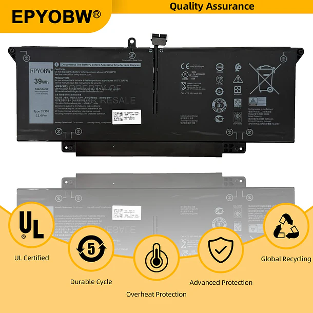 Batería de Repuesto 35J09 para diversos equipos compatibles según modelo 35J09 - EPYOBW 6