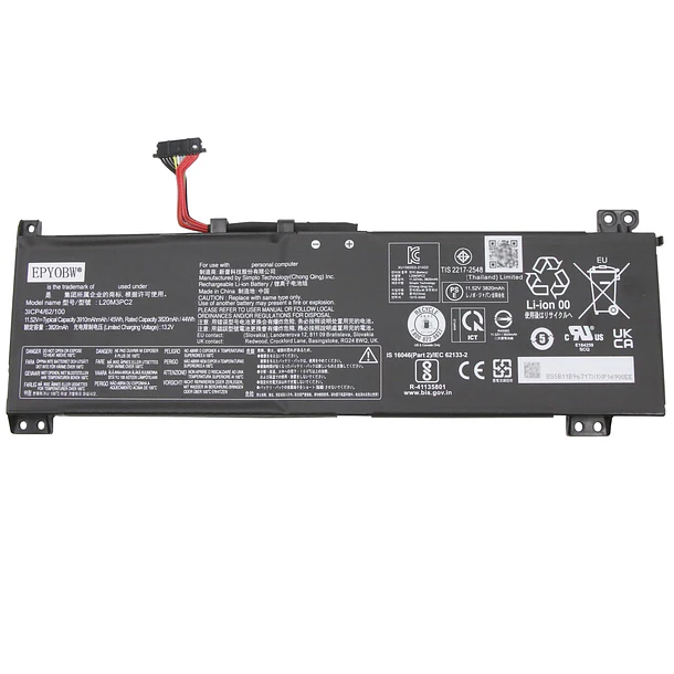 Batería de Repuesto L20M3PC2 para Lenovo ideapad Gaming 3-15ACH6 / ideapad Gaming 3-15IHU6 Series L20D3PC2 - EPYOBW 1