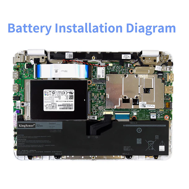 Batería de Repuesto 0JV6J para Dell Inspiron 11-3162 – 0JV6J 7.6V - KingSener 6