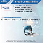 Batería de Repuesto WA03XL para HP Pavilion X360 15-BK 15-BR 15-BR001TX Series 916367-421 916812-055 916367-541 - AURUNHO 5