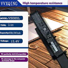 Batería de Repuesto VS08XL para HP ZBook Fury 16 G9 Mobile Workstation/ZBook Fury 16 G10 - VVXQING