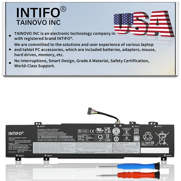 Batería de Repuesto L22X3PF2,L22C3PF2 para Lenovo V14 V15 G4 AMN IAN G5 IRL IdeaPad Slim - INTIFO 1