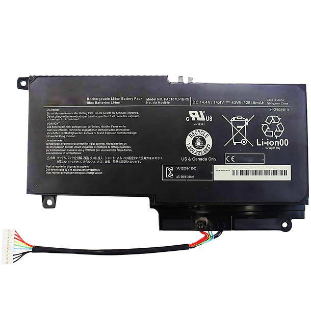 Batería de Repuesto GK5KY para PA5107U-1BRS (14.4V) for Toshiba L55 L55t S55 S55t P55 P55-a5312 - Jbery 1