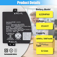 Batería de Repuesto MXV9V para Lenovo Legion Slim 5-16APH8 5-16IRH8 LOQ 15APH8 15IRH8 16APH8 16IRH8 - GlottyBatt