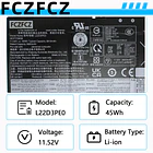 Batería de Repuesto L22D3PE0 para Lenovo ThinkBook 14 G6 IRL ABP G7 ARP IML G8 - FCZFCZ 4