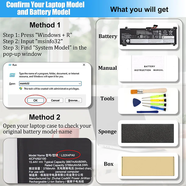 Batería de Repuesto MXV9V para Lenovo Legion Slim 5-16APH8 5-16IRH8 LOQ 15APH8 15IRH8 16APH8 16IRH8 - GlottyBatt 4