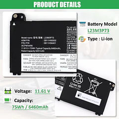 Batería de Repuesto L23M3P73 para Lenovo ThinkPad P14s Gen 5 21G2 21G3 P16s Gen 3 - RHKRKQN