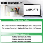 Batería de Repuesto L23M3P73 para Lenovo ThinkPad P14s Gen 5 21G2 21G3 P16s Gen 3 - RHKRKQN 3